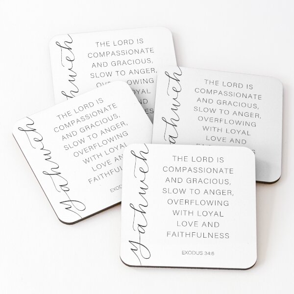 Item preview, Yahweh | Exodus 34:6 | The Lord is compassionate and gracious designed and sold by Rebecca Claire Designs.