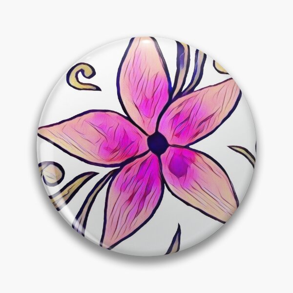 Item preview, Brilliant pink flower with green -social distancing  designed and sold by MagicacandyC.