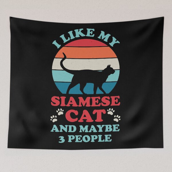 Item preview, Funny Siamese Cat designed and sold by artworkbyrihen.