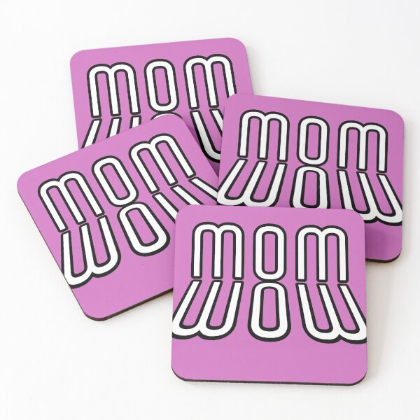 Item preview, WOW MOM lettering - mirror writing - Happy Mother's Day (pink) designed and sold by kikidu21.