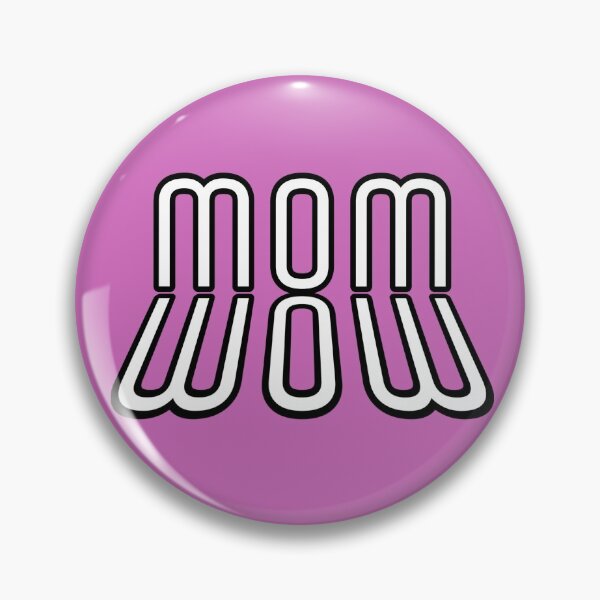 Item preview, WOW MOM lettering - mirror writing - Happy Mother's Day (pink) designed and sold by kikidu21.