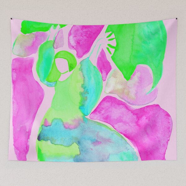 Item preview, Dance of the Seven Veils - Pink and Green  designed and sold by Niina  Niskanen.