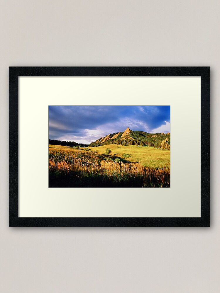 Alternate view of Summer At The Flatirons Framed Art Print