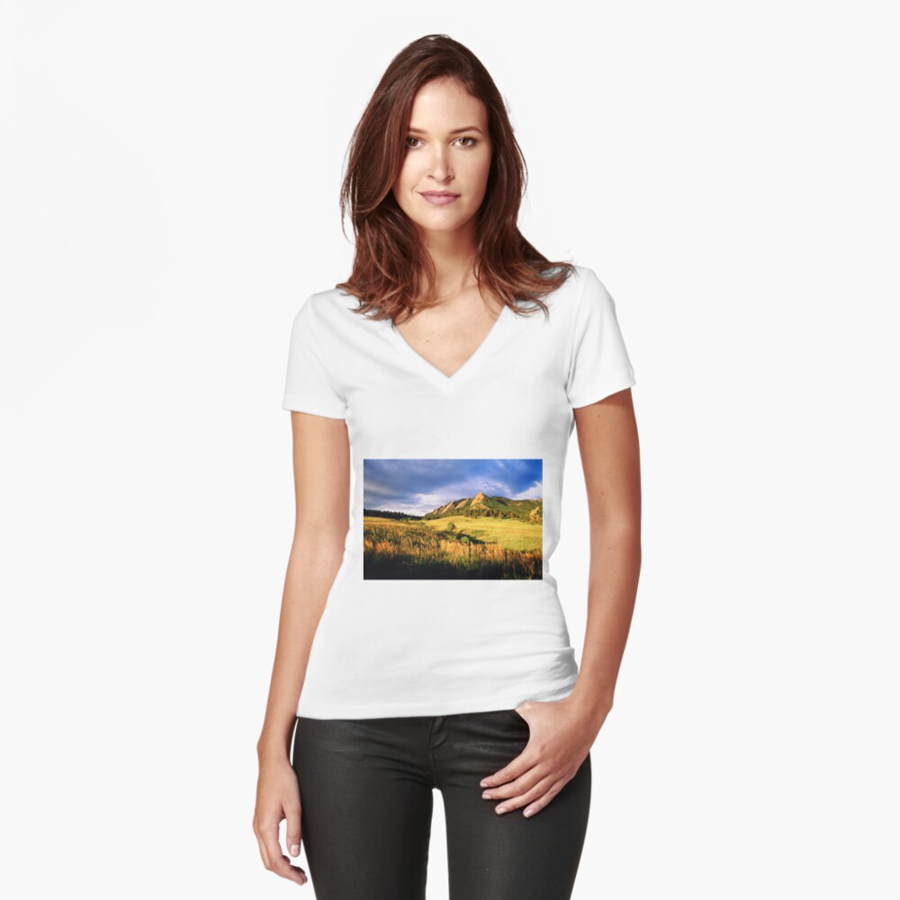 Item preview, Fitted V-Neck T-Shirt designed and sold by nikongreg.