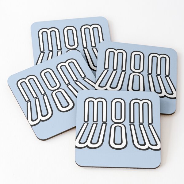 Item preview, WOW MOM lettering - mirror writing - all the best not only for Mother's Day (light blue designed and sold by kikidu21.