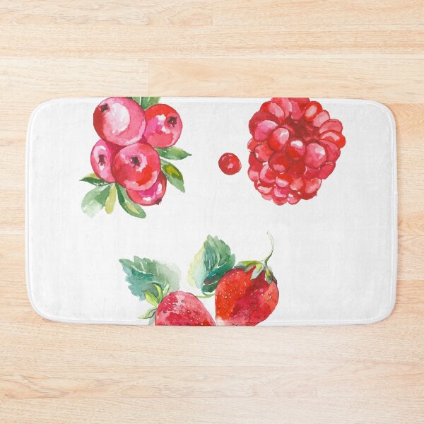 Item preview, Red watercolor summer fruit sticker pack with strawberries, raspberries and redberries  designed and sold by KIKAIA  The Label.