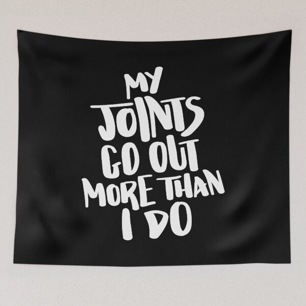 Item preview, My Joints Go Out More Than I Do Hand Lettered Quote designed and sold by BexGrimwood.