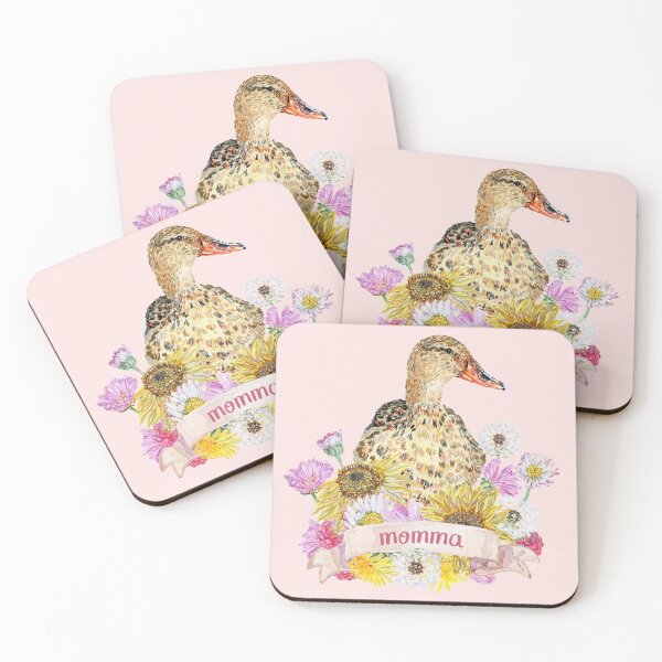 Item preview, Duck Momma with Sunflowers, Daisies and Dandelion Flowers designed and sold by becca-boyce.