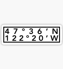 Seattle Coordinates Sticker
