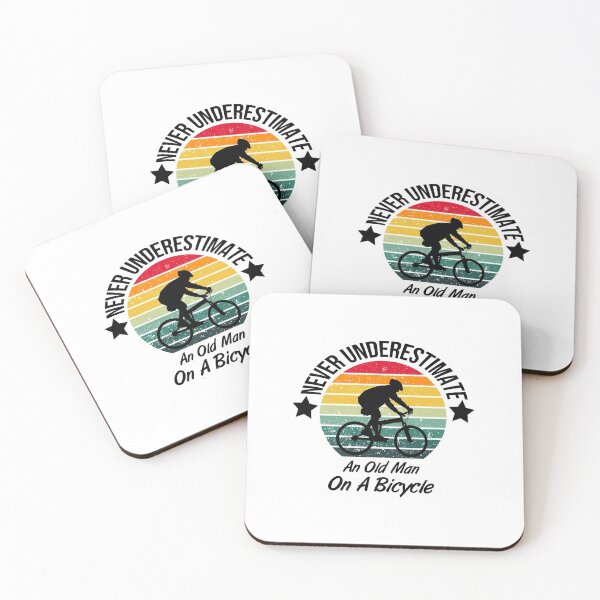 Item preview, Never Underestimate An Old Guy On A Bicycle designed and sold by wizanestore.
