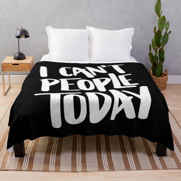 Item preview, I Can't People Today Hand Lettered Quote designed and sold by BexGrimwood.