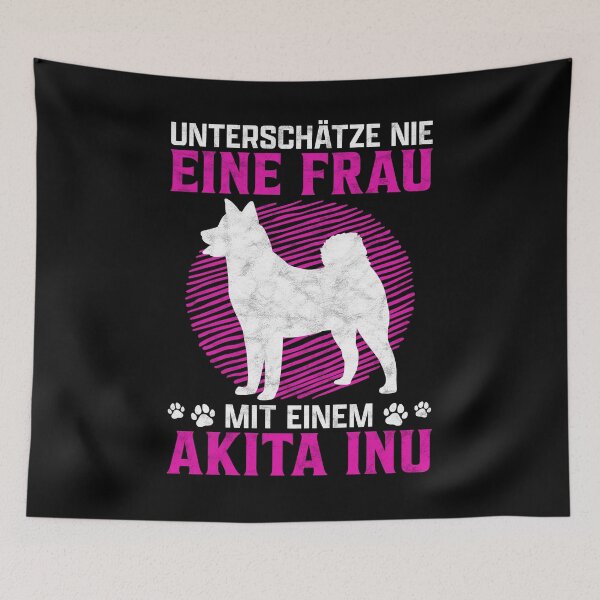 Item preview, Woman with Akita Inu japanese dog owner saying designed and sold by madgrfx.