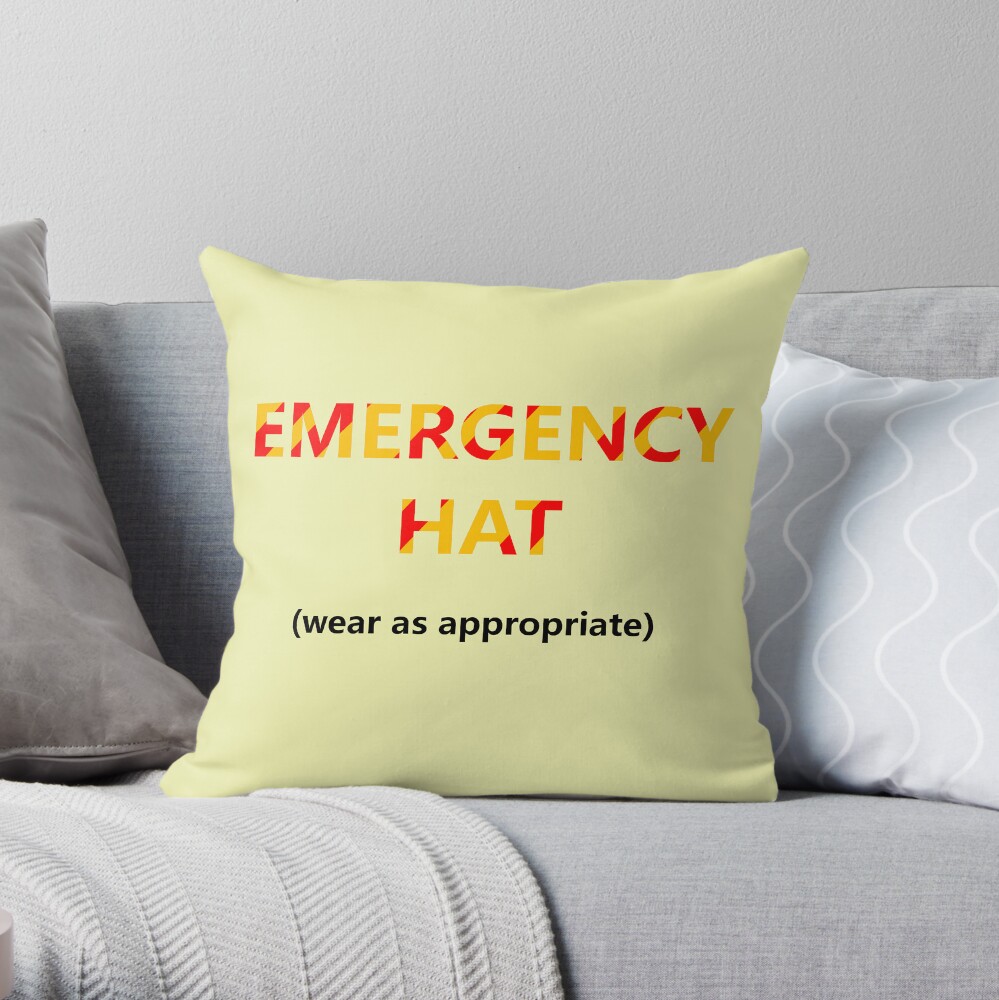 Emergency Hat Throw Pillow