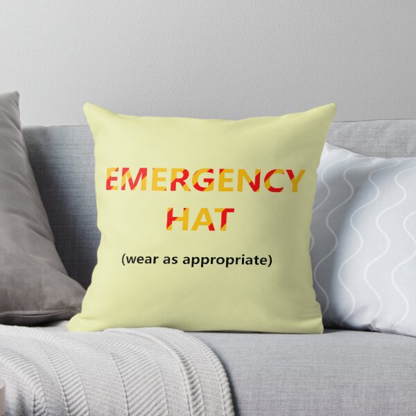 Emergency Hat Throw Pillow