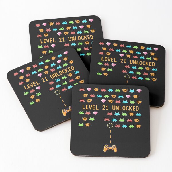 Item preview, Level 21 Unlocked - Video Gamer celebrates 21st Birthday designed and sold by Rhu Creations.