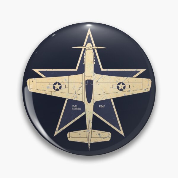 Artikelvorschau, P-51 Mustang USAF Vintage WW2 Kampfflugzeug entworfen und verkauft von worldwarvintage.