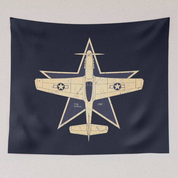 Item preview, P-51 Mustang USAF Vintage WW2 Fighter Plane designed and sold by worldwarvintage.