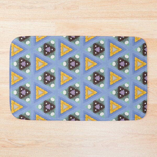 Item preview, Yellow triangles on blue background designed and sold by ritusdesigns.