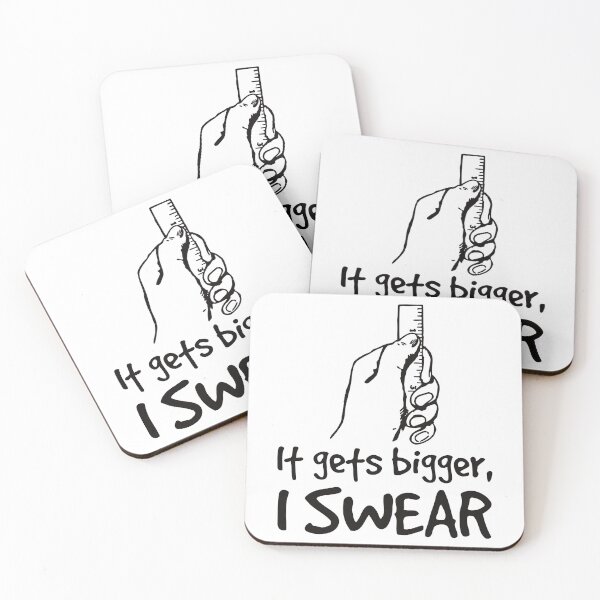 Item preview, It gets bigger I swear - Sexual Innuendo - Small penis reference joke - Adult Humor designed and sold by YomeHayin.