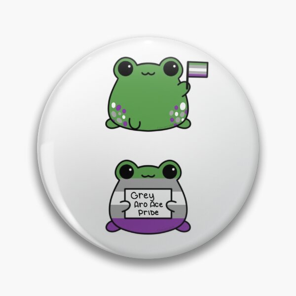 Item preview, Grey Aroace Pride Frogs designed and sold by CorieCake.