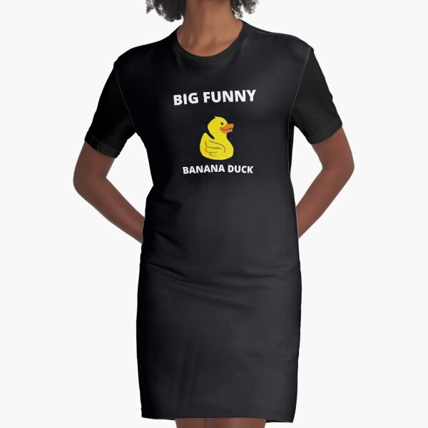 Banana Duck Graphic T-Shirt Dress