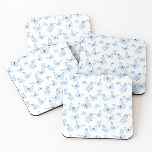 Item preview, Soft Blue Butterflies in the garden designed and sold by Jelly Bear.