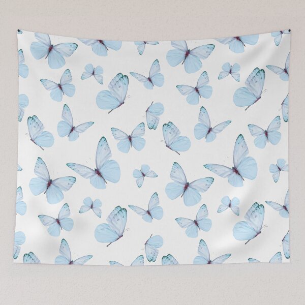 Item preview, Soft Blue Butterflies in the garden designed and sold by Jelly Bear.