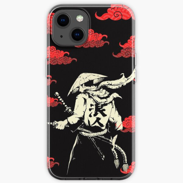 Guerrier Samouraï Japonais Nuage Rouge Anime Coque souple iPhone