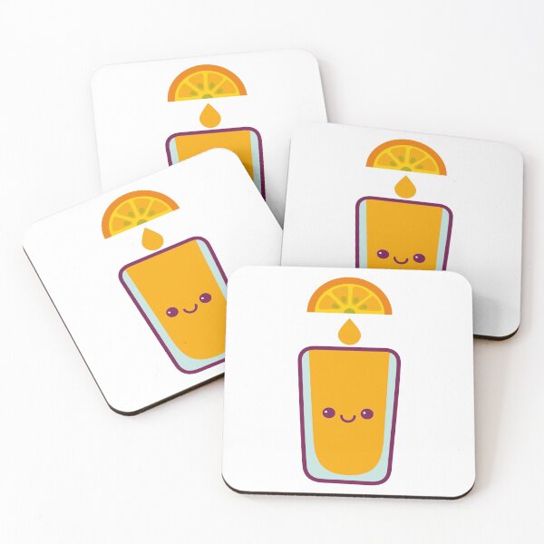Item preview, cute kawaii orange juice and slice designed and sold by Mylittleprints.