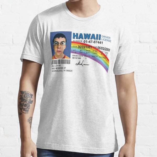 mclovin license shirt