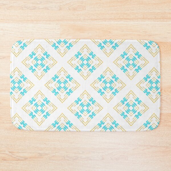 Item preview, Turquoise and Gold Squares designed and sold by ritusdesigns.