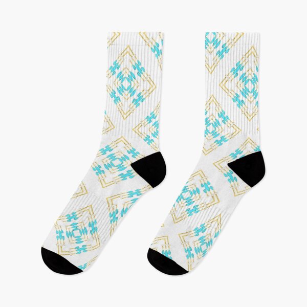 Item preview, Turquoise and Gold Squares designed and sold by ritusdesigns.