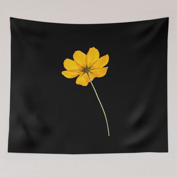 Item preview, Yellow Cosmos Flowers Spring Gift Beautiful Nature Black designed and sold by yasmh.