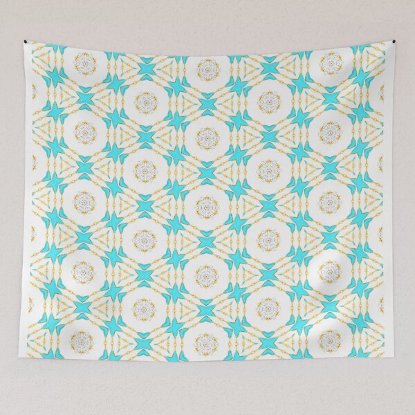 Item preview, Turquoise and Gold Flowers designed and sold by ritusdesigns.