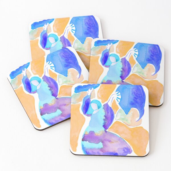 Item preview, Dance of the Seven Veils - Blue and Orange   designed and sold by Niina  Niskanen.