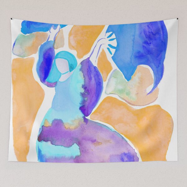 Item preview, Dance of the Seven Veils - Blue and Orange   designed and sold by Niina  Niskanen.