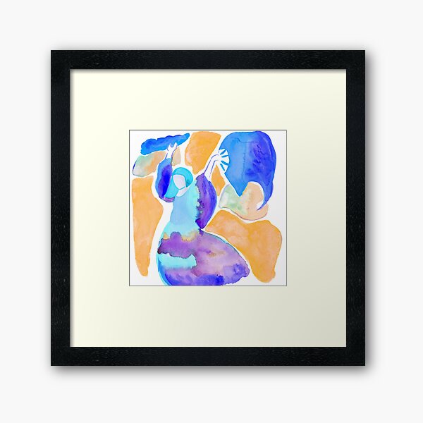 Vista previa del artículo con la obra «Danza de los Siete Velos - Azul y Naranja», diseñado y vendido por Niina  Niskanen.