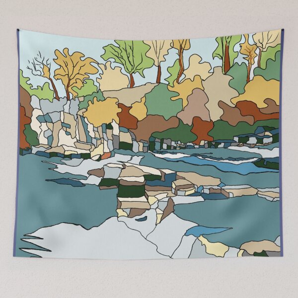 Item preview, River Swale Falls, Richmond, North Yorkshire - digital art designed and sold by Jenny Cathcart.