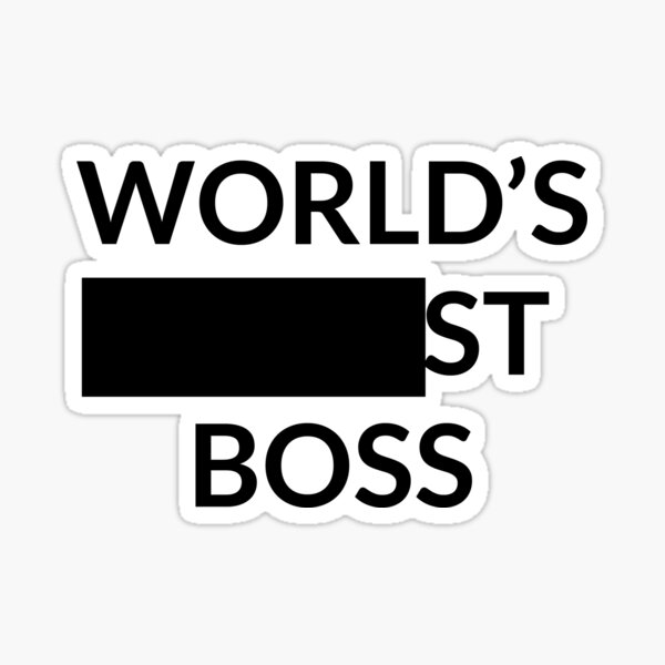 Boss Gift Worlds Blank Boss Sticker