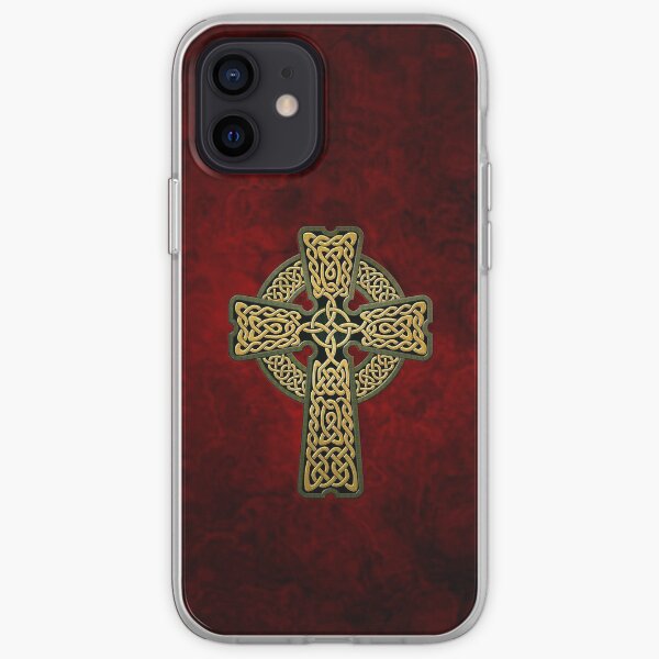 Celtic Cross in gold colors iPhone Soft Case