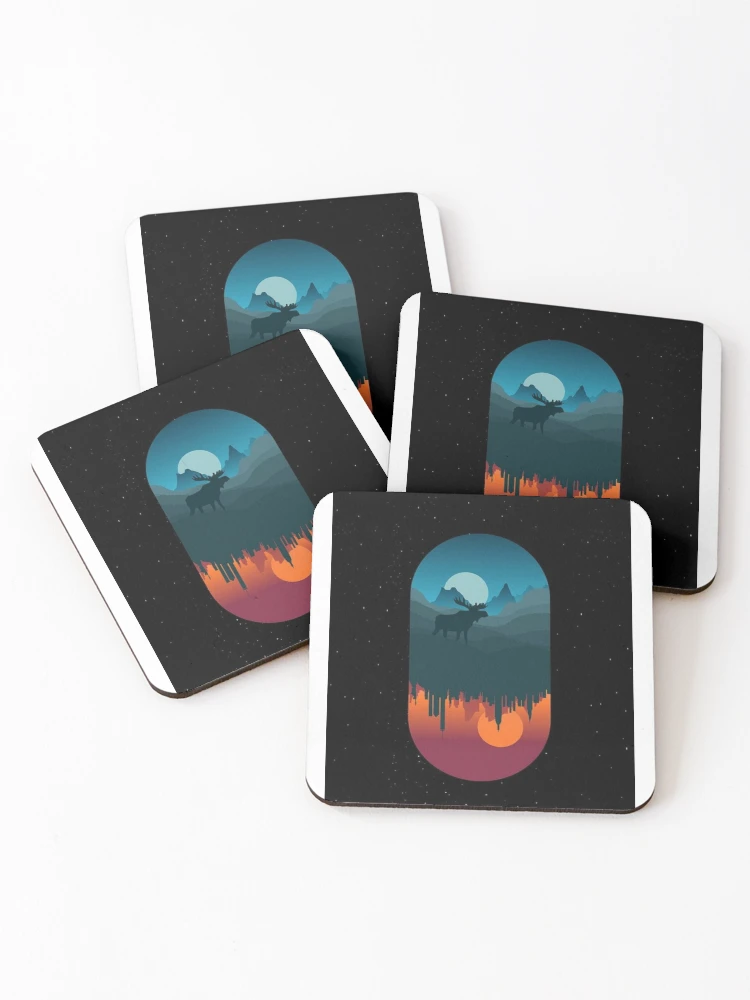 Thumbnail 1 of 5, Coasters (Set of 4), Moose designed and sold by RouxMain28.