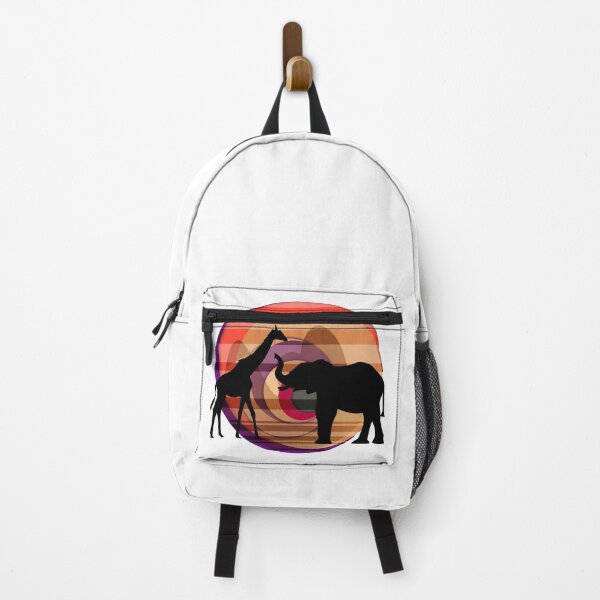 Item preview, Gold Abstract African Safari Sunset with Giraffe and Elephant Silhouettes - Caroline Laursen Original designed and sold by Caroline Laursen.