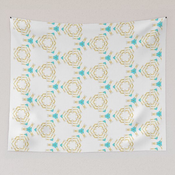 Item preview, gold traingles with turquiose centers designed and sold by ritusdesigns.