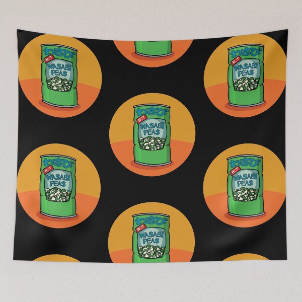 Item preview, Wasabi Peas Japanese Food Wasabi Kanji designed and sold by Huhnerdieb Apparel.