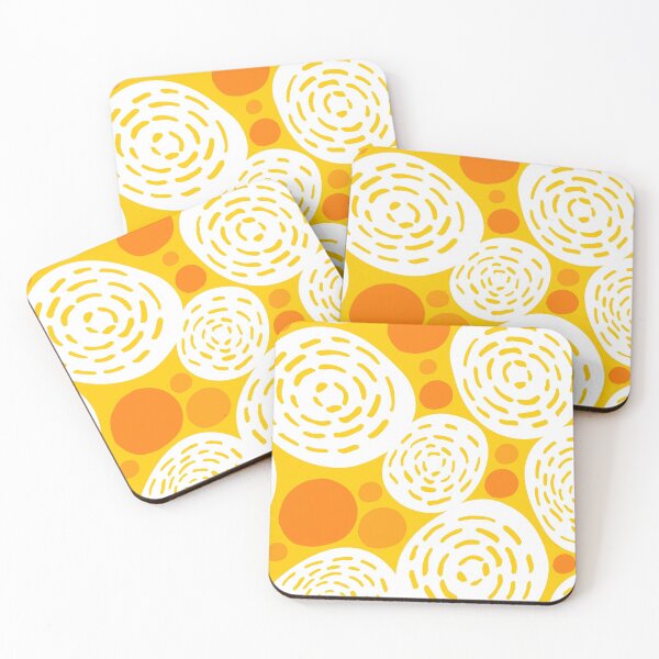 Item preview, Vibrant Yellow Orange Circle Pattern designed and sold by hewn505.