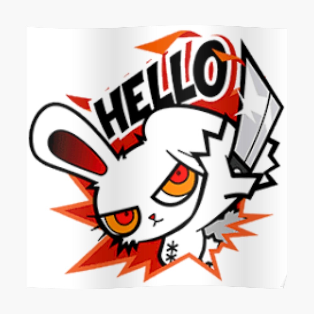 Bloody Bunny Sticker For Sale By Mohamz Redbubble