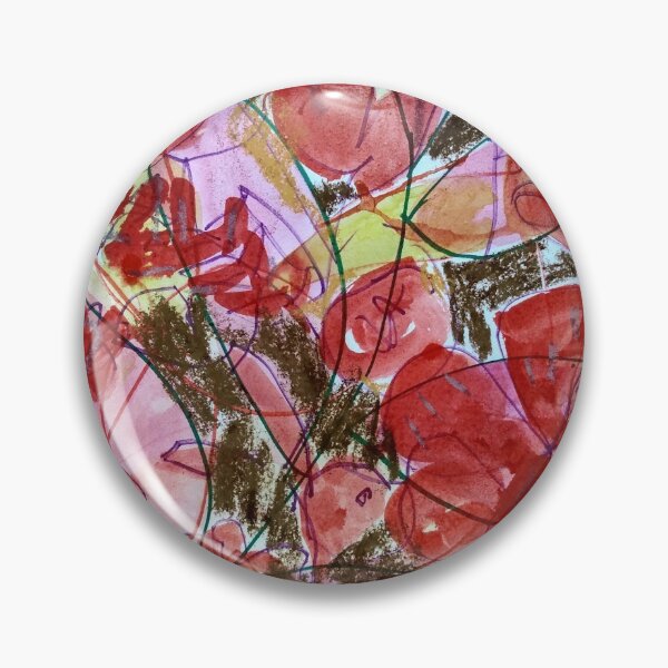 Item preview, Interstitial - an Abstract Red Floral Pattern designed and sold by Meghana Gauthier.