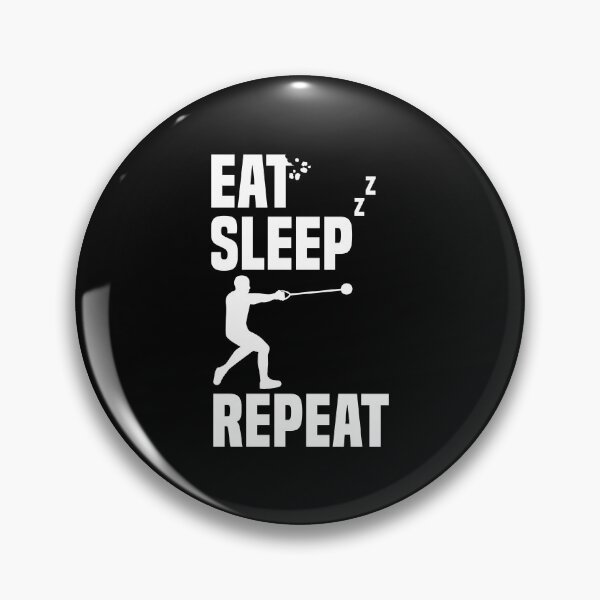 Item preview, Eat Sleep Hammer Throwing Repeat Hammer Thrower designed and sold by Nessshirts.