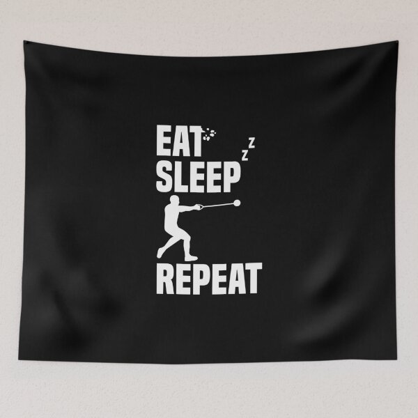 Item preview, Eat Sleep Hammer Throwing Repeat Hammer Thrower designed and sold by Nessshirts.