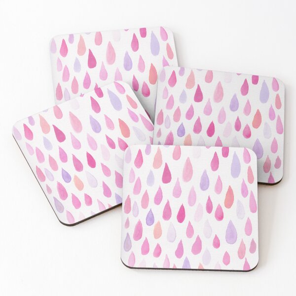 Item preview, Pink Watercolor Raindrops designed and sold by Eonia.